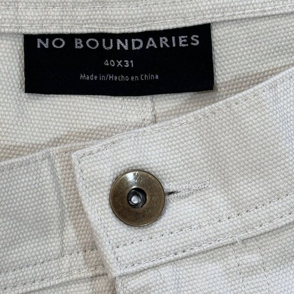 NO BOUNDARIES Canvas Carpenter‎ Pants Unisex 40x31 Baggy Slouch Grunge 90s NEW - Picture 6 of 7